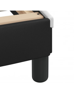 Letto con Materasso Nero e Bianco 200x200cm in Similpelle 2