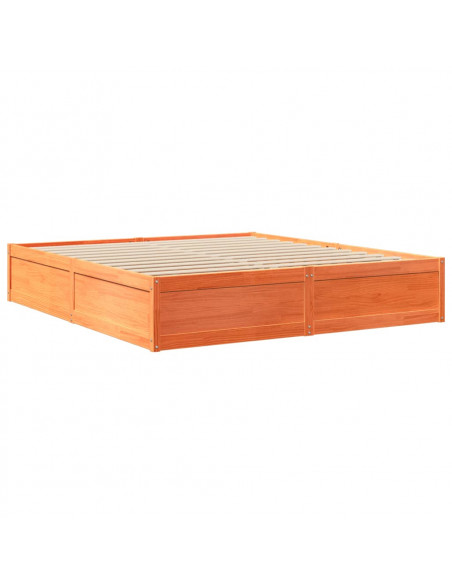 Giroletto Marrone Cera 180x200 cm in Legno Massello di Pino