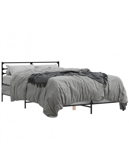 Giroletto Grigio Sonoma 135x190 cm in Legno Multistrato Metallo