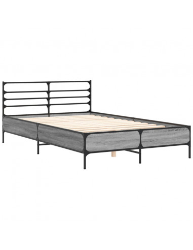 Giroletto Grigio Sonoma 135x190 cm in Legno Multistrato Metallo