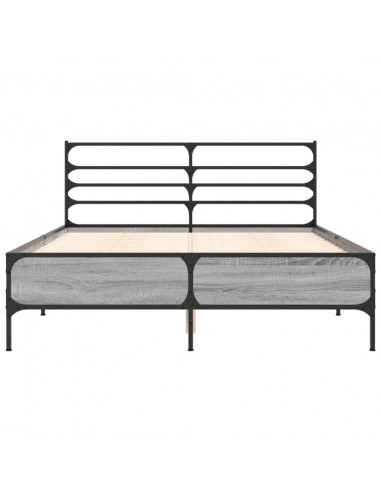 Giroletto Grigio Sonoma 135x190 cm in Legno Multistrato Metallo