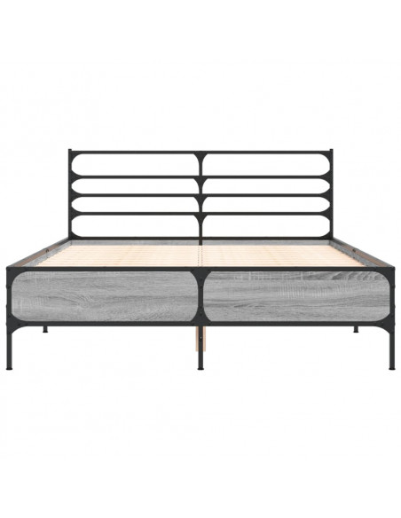 Giroletto Grigio Sonoma 135x190 cm in Legno Multistrato Metallo