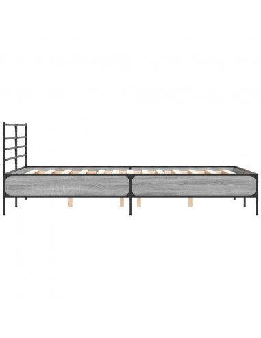 Giroletto Grigio Sonoma 135x190 cm in Legno Multistrato Metallo