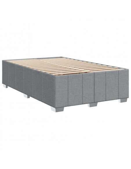 Giroletto a Molle con Materasso Grigio Chiaro 120x200cm Tessuto