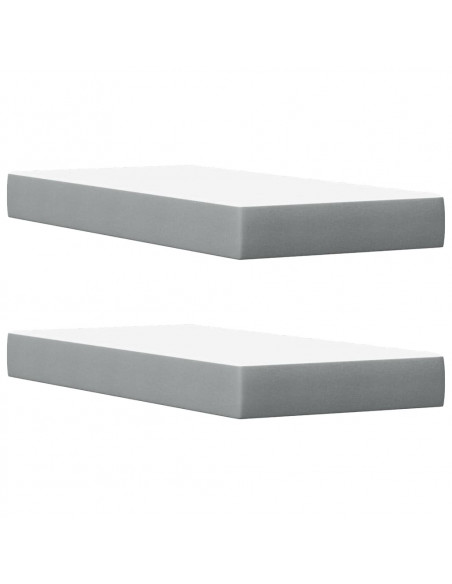 Letto con Materasso Bianco 200x200 cm in Legno Massello di Pino