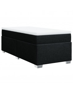 Giroletto a Molle con Materasso Nero 100x200 cm in Tessuto 2