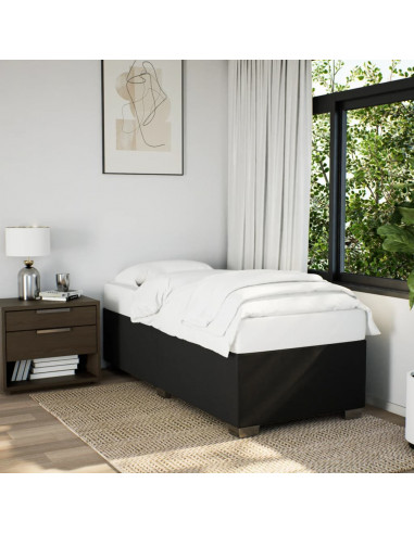 Giroletto a Molle con Materasso Nero 100x200 cm in Tessuto