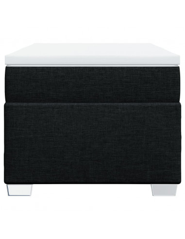 Giroletto a Molle con Materasso Nero 100x200 cm in Tessuto