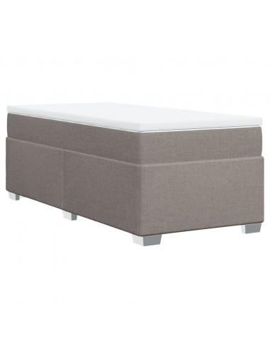 Giroletto a Molle con Materasso Tortora 100x200 cm in Tessuto