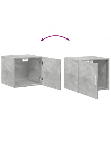 Mobile Sottile Grigio Cemento 45x42,5x225 cm in Truciolato