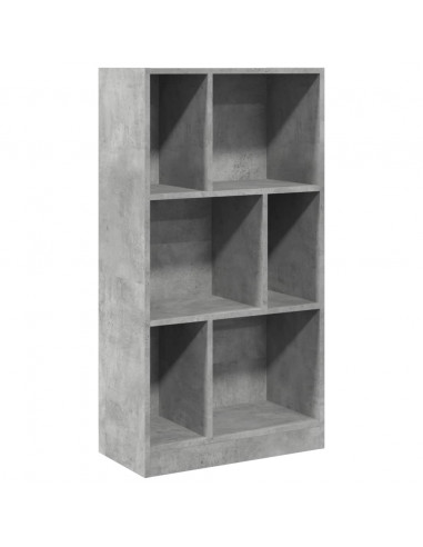 Libreria Grigio Cemento 57x28,5x107,5 cm in Legno Multistrato
