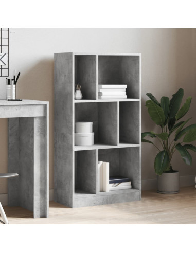 Libreria Grigio Cemento 57x28,5x107,5 cm in Legno Multistrato