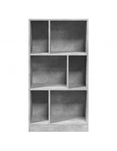 Libreria Grigio Cemento 57x28,5x107,5 cm in Legno Multistrato