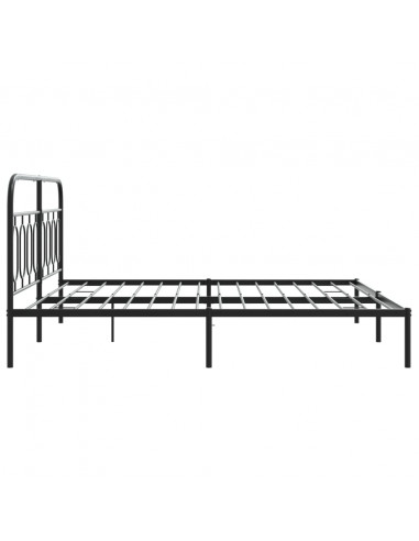 Giroletto con Testiera in Metallo Nero 183x213 cm