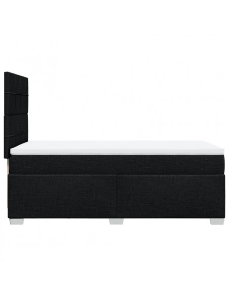 Giroletto a Molle con Materasso Nero 90x190 cm in Tessuto