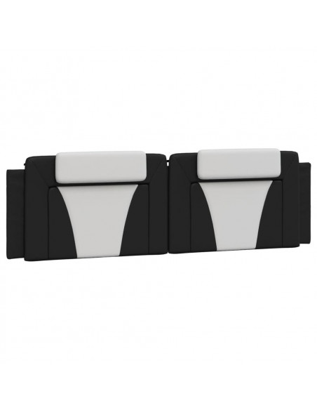 Giroletto con Luce LED Nero e Bianco 180x200 cm in Similpelle