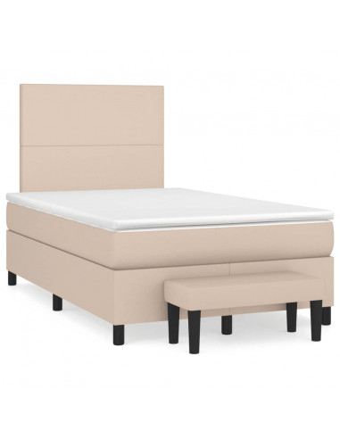 Giroletto a Molle con Materasso Cappuccino 120x190cm Similpelle