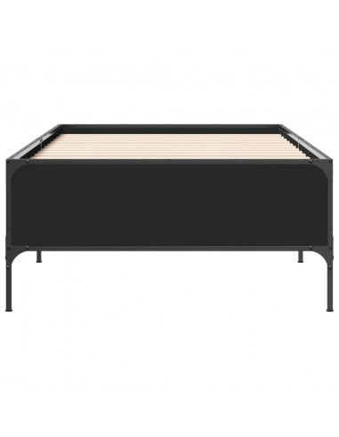 Giroletto Nero 90x190 cm in Legno Multistrato e Metallo