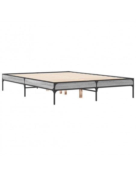 Giroletto Grigio Sonoma 140x190 cm in Legno Multistrato Metallo