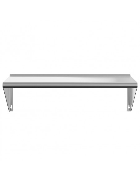 Mensola a Muro 100x45x31 cm Argento in Acciaio Inossidabile