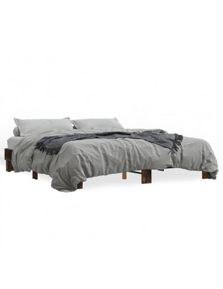 Giroletto Rovere Fumo 160x200 cm in Legno Multistrato Metallo