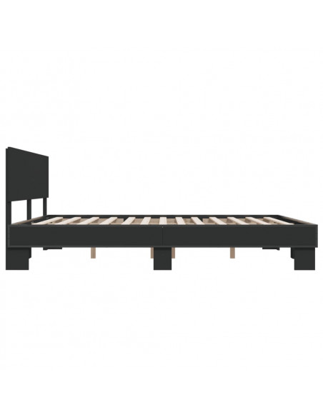 Giroletto Nero 200x200 cm in Legno Multistrato e Metallo