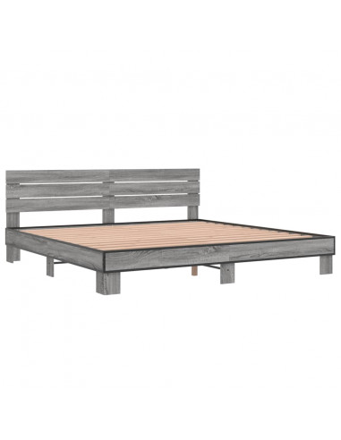 Giroletto Grigio Sonoma 200x200 cm in Legno Multistrato Metallo