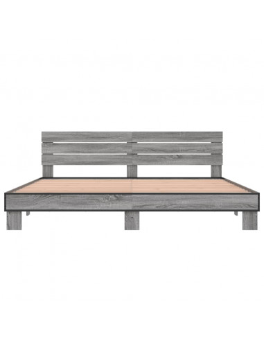 Giroletto Grigio Sonoma 200x200 cm in Legno Multistrato Metallo