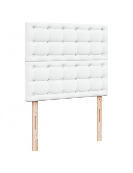 Giroletto a Molle con Materasso Bianco 120x200 cm in Similpelle