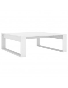Tavolino da Salotto Bianco 100x100x35 cm in Legno Multistrato 2