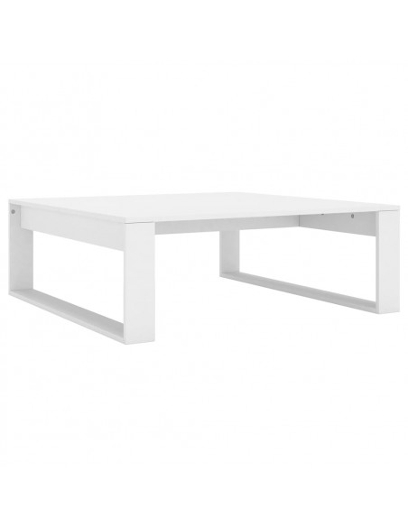 Tavolino da Salotto Bianco 100x100x35 cm in Legno Multistrato