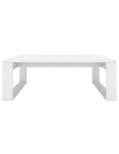 Tavolino da Salotto Bianco 100x100x35 cm in Legno Multistrato