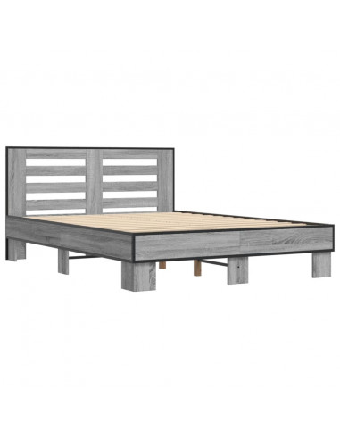 Giroletto Grigio Sonoma 140x200 cm in Legno Multistrato Metallo