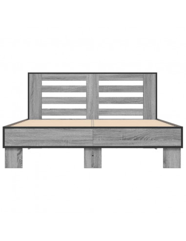 Giroletto Grigio Sonoma 140x200 cm in Legno Multistrato Metallo