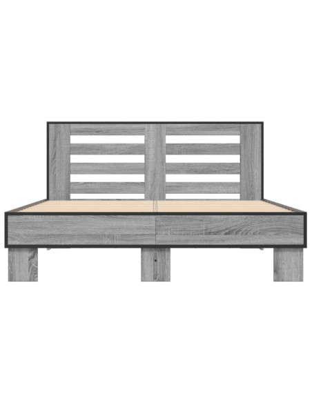 Giroletto Grigio Sonoma 140x200 cm in Legno Multistrato Metallo