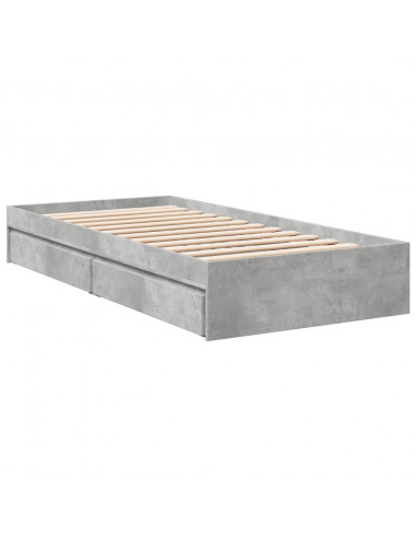 Giroletto Cassetti Grigio Cemento 100x200 cm Legno Multistrato