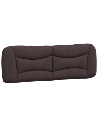 Letto con Materasso Marrone Scuro 160x200cm Tessuto