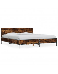 Giroletto Rovere Fumo 180x200 cm in Legno Multistrato Metallo 2