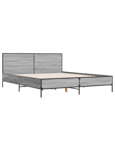Giroletto Grigio Sonoma 140x190 cm in Legno Multistrato Metallo
