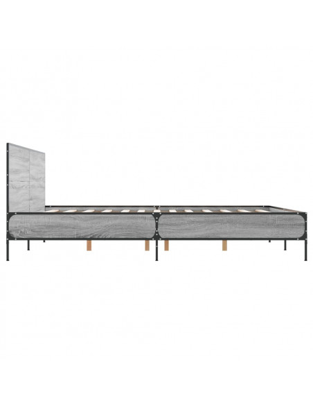 Giroletto Grigio Sonoma 140x190 cm in Legno Multistrato Metallo