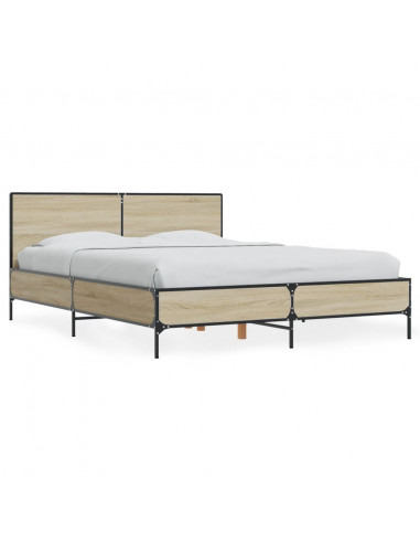 Giroletto Rovere Sonoma 135x190 cm in Legno Multistrato Metallo