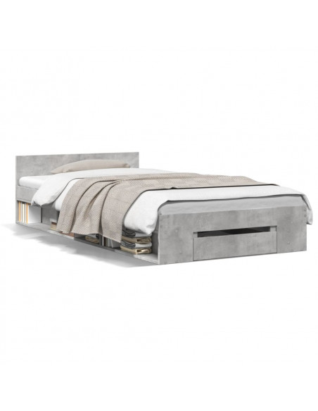 Giroletto Cassetto Grigio Cemento 90x200 cm Legno Multistrato