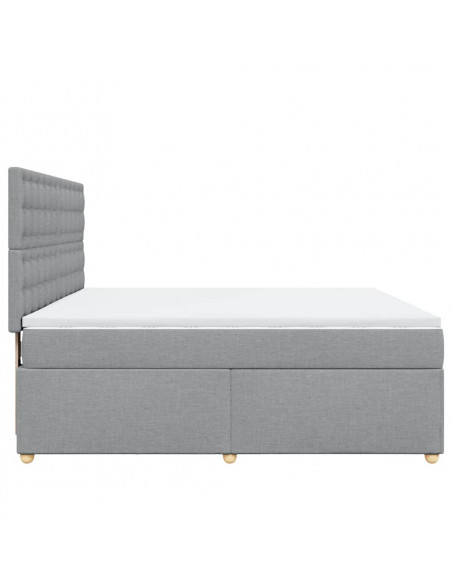 Giroletto a Molle con Materasso Grigio Chiaro180x200 cm Tessuto