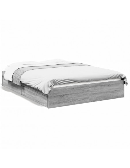 Giroletto Cassetti Grigio Sonoma 120x190 cm Legno Multistrato