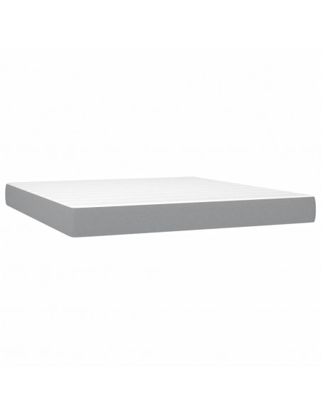Letto con Materasso Bianco 160x200 cm in Legno Massello di Pino