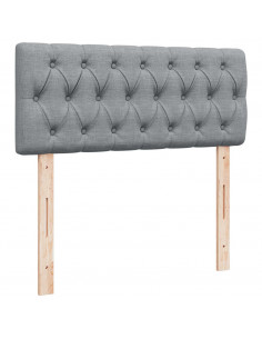 Giroletto a Molle con Materasso Grigio Chiaro 120x200cm Tessuto 2