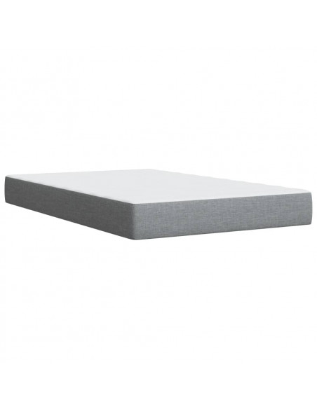 Giroletto a Molle con Materasso Grigio Chiaro 120x200cm Tessuto