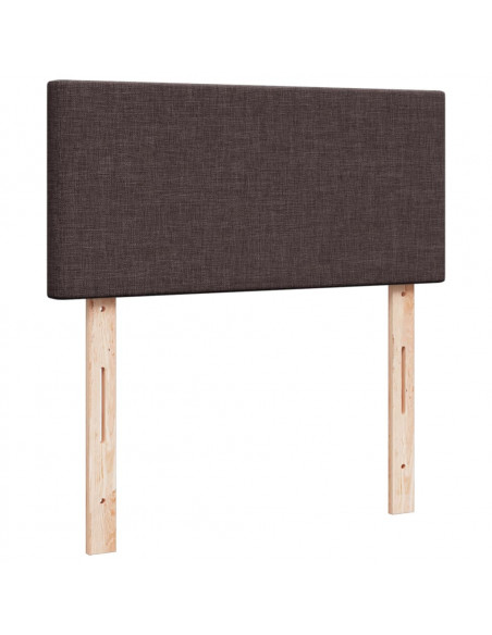 Giroletto a Molle con Materasso Marrone Scuro 90x190cm Tessuto