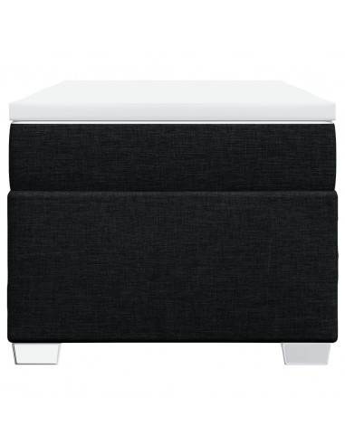 Giroletto a Molle con Materasso Nero 90x190 cm in Tessuto