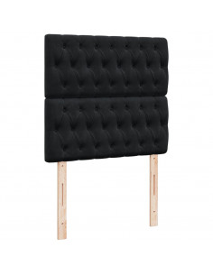 Giroletto a Molle con Materasso Nero 100x200 cm in Tessuto 2